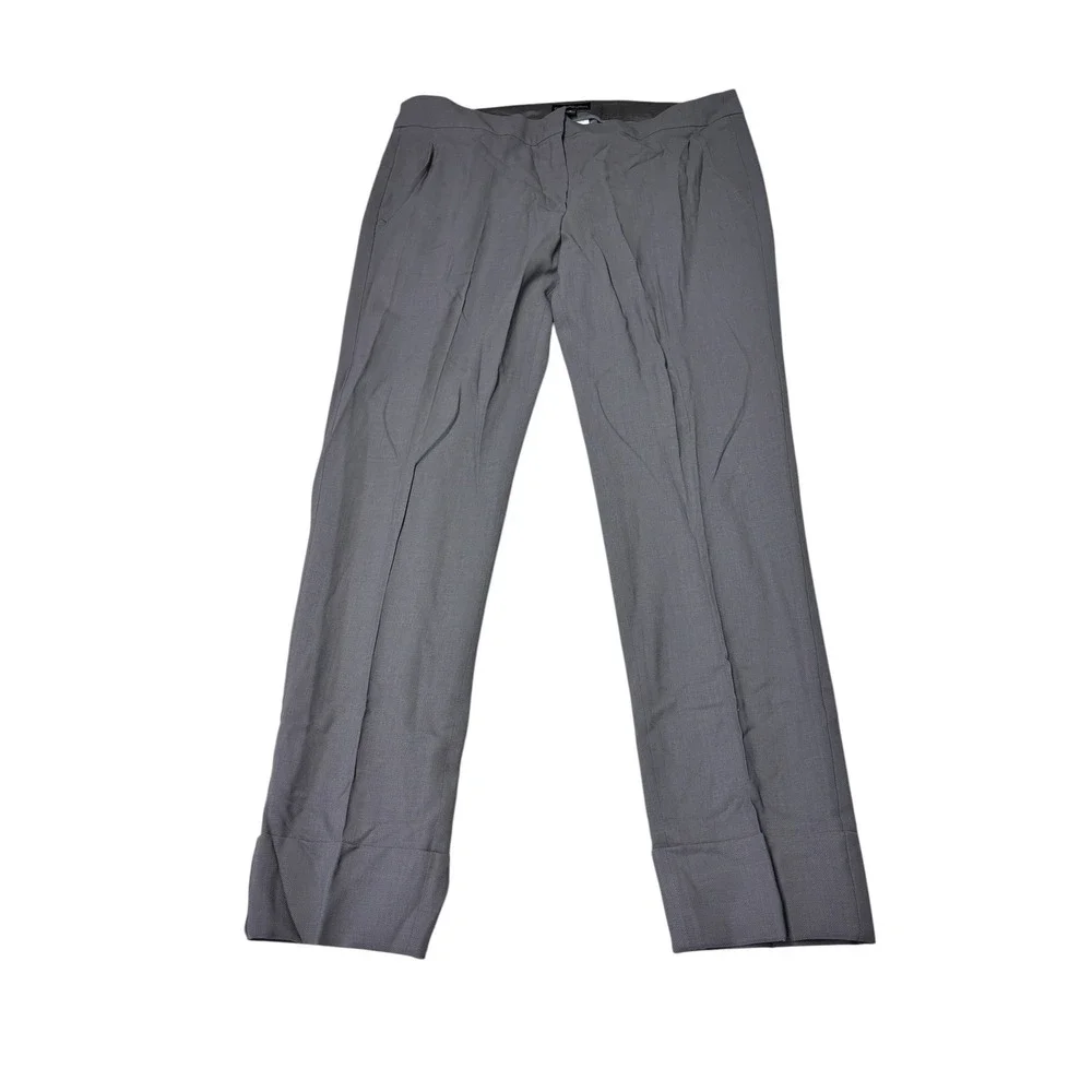 Emporio Armani Mens Gray Virgin Wool Blend Dress Pants Size 36X29 IT WNP11T